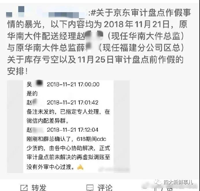 突发!京东前员工爆料年度审计盘点造假!