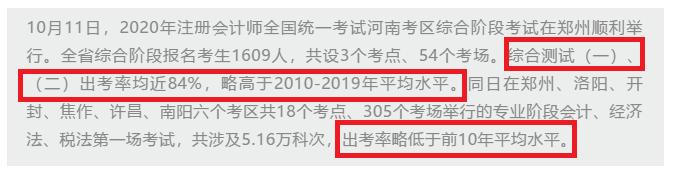 中注协公布今年首批CPA考试数据，缺考率相当高
